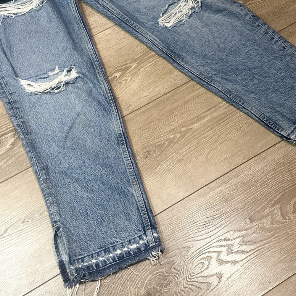 We The Free Lita Light Wash Distressed High Rise Slim Leg Jeans - Picture 7 of 15
